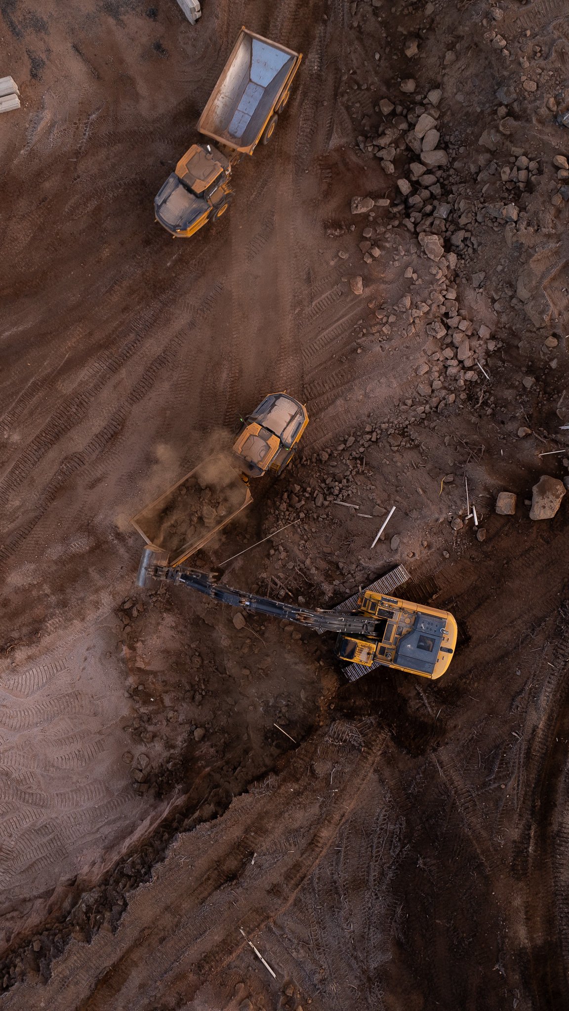 Steele Earthworks aerial site progress